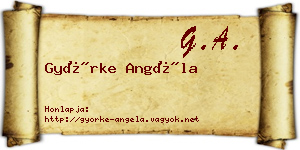 Györke Angéla névjegykártya